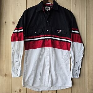 Vintage Cumberland Outfitters Pearl Snap Aztec Long Sleeve Shirt Mens Small